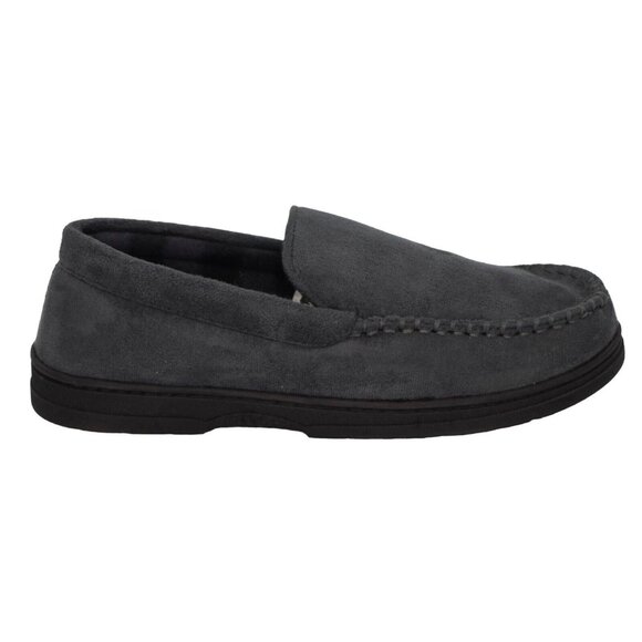 Wayland Square Slippers Mens Small 6 7 Faux Suede Memory Foam Non Slip Gray - Picture 2 of 6